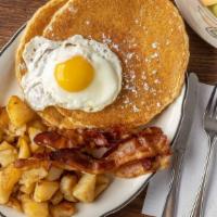 Hot Cake Combo 2 · 2 eggs, any style with 2 hotcakes, served with home fries