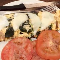 Florentine Omelet · Mushroom, onion, spinach & mozzarella cheese