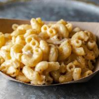**White Cheddar Mac & Cheese · Fresh made creamy mac and cheese with white cheddar!