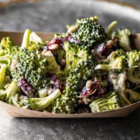 **Broccoli Salad · Fresh broccoli florets with sunflower seed kernels, tangy dried cranberries, tossed in a cre...