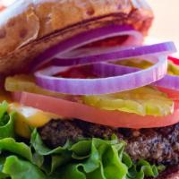 Perfect Burger (8Oz) · Certified angus beef patty, choice of cheese, lettuce, tomato, onion,pickles on a brioche bu...