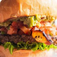 California Burger · Certified angus beef patty, applewood smoked bacon, guacamole, lettuce, pico de gallo, chipo...