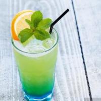 Electric Lemonade · Vodka, rum, triple sec,simple syrup, sweet sour mix, sprite.