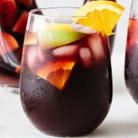 Sangria Cocktail · Orange Vodka, peach schnapps, orange juice, cranberry juice, merlot