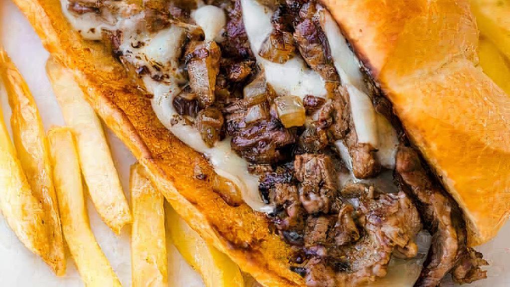 Philly Cheesesteak Combo · All combos are served with fries. 

Condiments by request.
