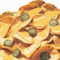Cheese Nachos · Served with Jalapeños
