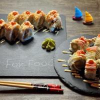 (6) Iron Man Roll & Crazy Yama Roll · SPICY . COOKED