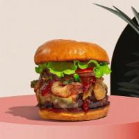 Kickin’ Bourbon Burger · Lettuce, tomato and American cheese. Loaded with kickin’ bourbon sauce.