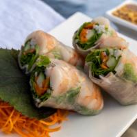 Spring Rollz (2) · Vegetarian. Shrimp and pork wrapped in fresh vegetables with peanut sauce.(Tofu can be subst...