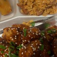 10 Wing Plate · 10 Boneless chicken wings  with choice of one sauce. Served with Jambalaya rice (contains po...