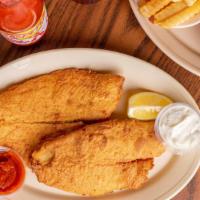 Flounder · Comes with
French Fries
Cole Slaw