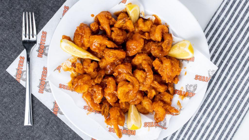 Hooters Original Buffalo Shrimp · 12 hand-breaded shrimp tossed in your favorite wing sauce. tender inside crispy outside.