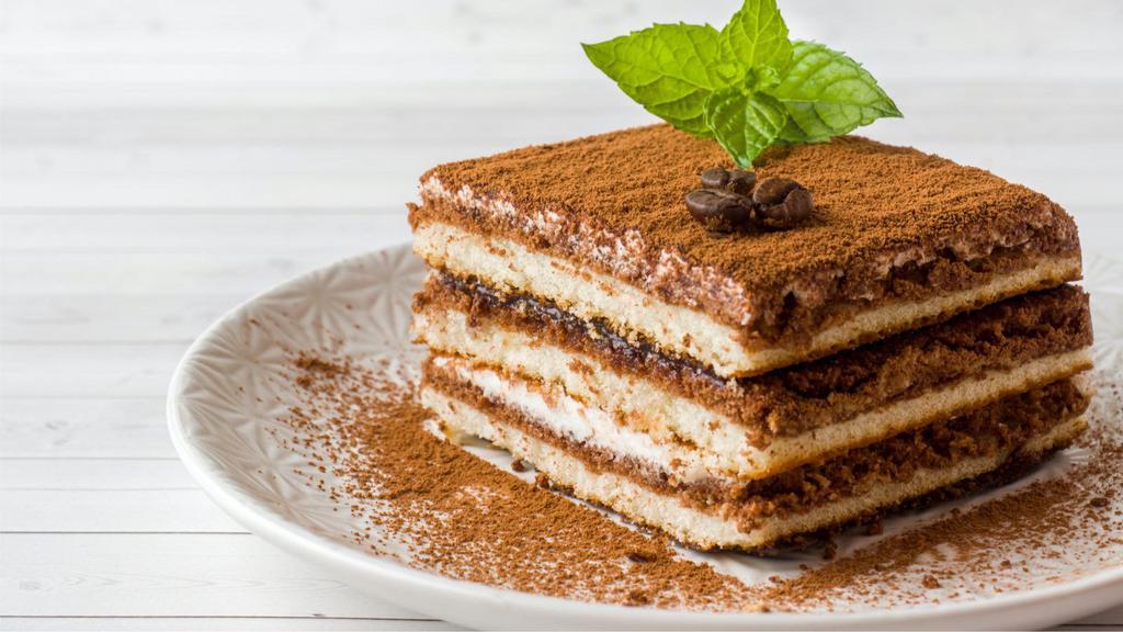 Tiramisu · Classic italian dessert made with espresso, cheese, ladyfinger cookies and cream.