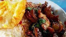 Crispy Basil Chicken · No halal meat. Deep fried chicken stir fry with fresh garlic, chili, zucchini, bell pepper, ...