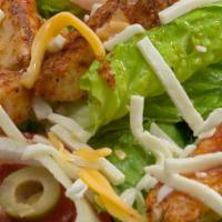 Cajun Chicken Salad · House salad with spicy grilled chicken.