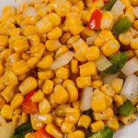 Sautéed Corn · Seasoned with a little bell pepper and onion.