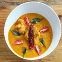 Goan Shrimp Curry · Mustard seeds, curry leaf, and coconut.
