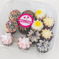 12Ct Mini'S · Assorted mini cupcakes, Vanilla, chocolate, strawberry and red velvet
