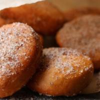 Pretzel Donuts · Cinnamon-Sumac sugar