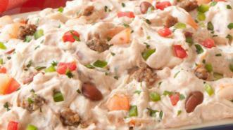 Surf & Turf Dip · This delicious dish is filled with grilled shrimp, steak and chicken, covered with melted ch...