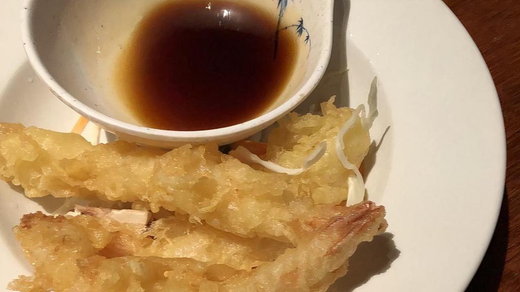 Shrimp Tempura · Comes with house ginger salad and steamed white rice.