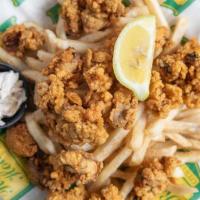 Oyster Platter · Crispy-fried Louisiana oysters piled high.