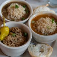 Taste Of New Orleans (Pick 3) · A sampling of the city’s most famous dishes: Cajun chicken & Andouille Jambalaya, Crawfish E...