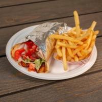 Pita Club · Lettuce, tomato and mayo, with fries.