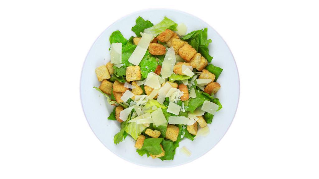Caesar Salad · Italian classic recipe with crisp Romaine lettuce, Parmesan cheese, and crunchy croutons.