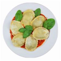 Ravioli · Ravioli pasta stuffed with ricotta, parmesan and 
Ravioli pasta stuffed with Mea or cheese, ...