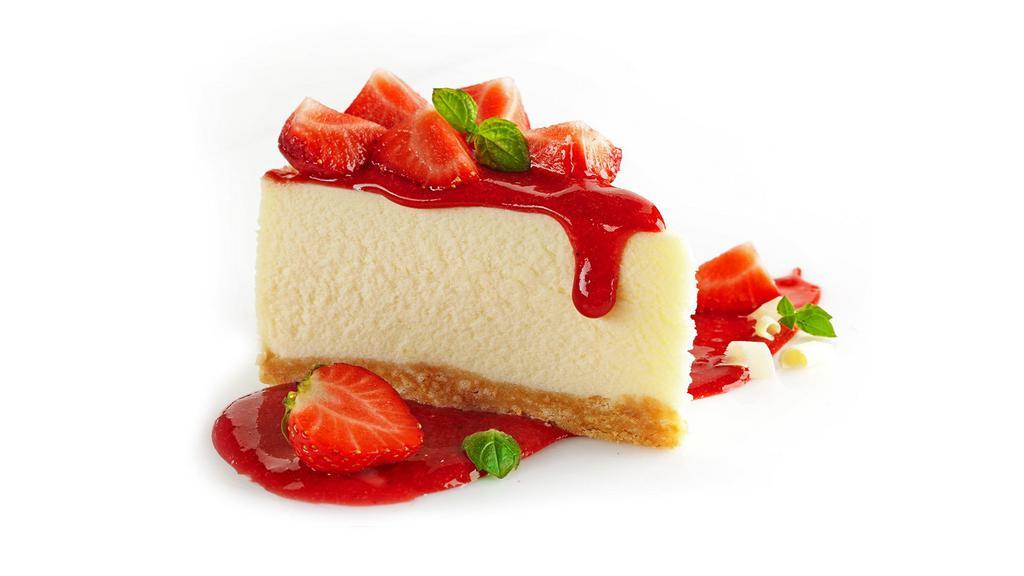 New York Cheesecake · Delicious, rich, creamy, and strawberry topping