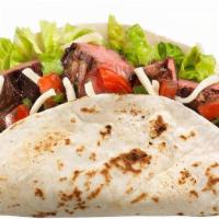 Classic Taco · A warm flour tortilla filled with your choice of protein/meat, Jack cheese, lettuce and salsa.