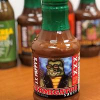 Bottle Of Jt Pappy'S Termigator · The hottest of the gator sauces!