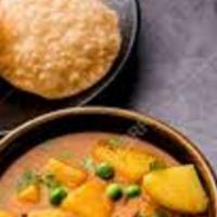 Poori With Aloo (3) · Deep Friend Whole Wheat Bread Served with Potato Curry
