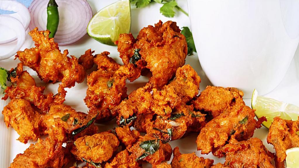 Chicken Pakoda · Spicy, halal. A Delicious Indian Crispy Fried Chicken Snack made with Gram Flour and spices.