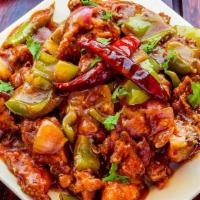 Chicken Chilli · Sweet, Spicy & Slightly Sour Crispy Starter made with Chicken and Bell Pepper, Garlic, Chill...