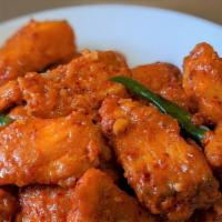 Apollo Fish · Spicy, halal. Spiced Batter Coated Boneless Fish, Deep Fried and tossed in an awesome spicy ...