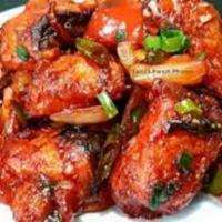 Fish Chilli · Sweet, Spicy & Slightly Sour Crispy Starter made with Fish and Bell Pepper, Garlic, Chilli S...