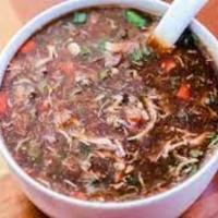 Chicken Hot & Sour · Rich and thick, Indo-Chinese soup with a spicy and sour flavor. Consists of chicken and vege...