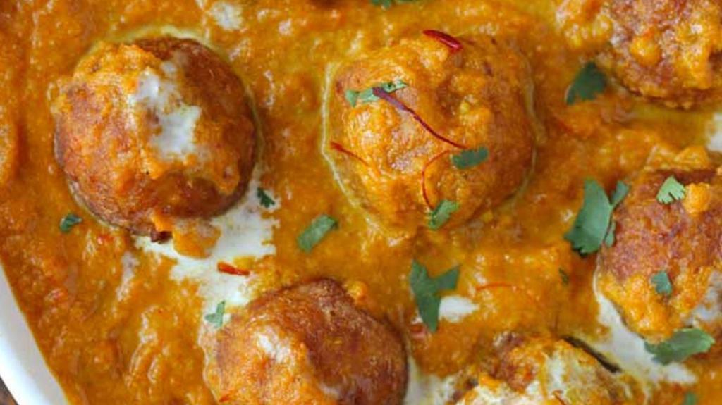 Malai Kofta · Kofta balls are made of potato and cottage cheese.  They are Deep Fried and served with a Creamy Tomato based gravy.