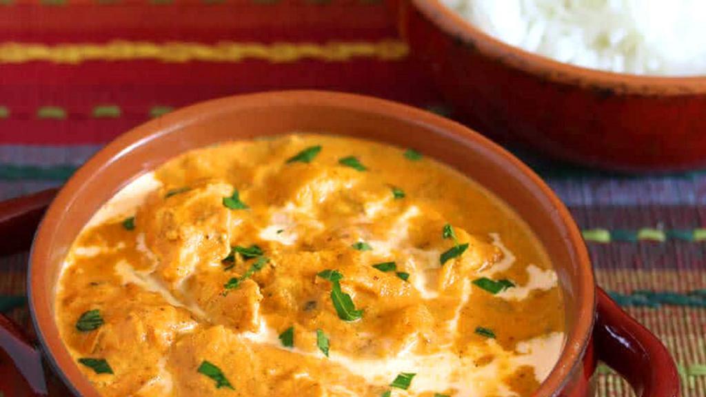 Butter Chicken · Butter chicken is a dish, originating in the Indian subcontinent, of chicken in a mildly spiced tomato sauce.