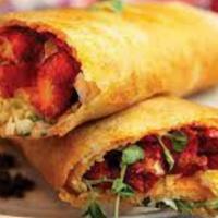 Chicken 65 Dosa · Crepe made with Rice. Stuffed with Chicken 65 and  Served with Chutney and Sambar (Lentil So...