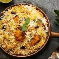 Chicken Dum Biryani Family Pack · a popular spice and Chicken flavored rice dish which is typically prepared by layering the b...