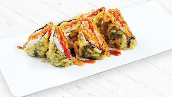 Volcano Roll · Tuna and crab deep fried with spicy mayo and eel sauce.