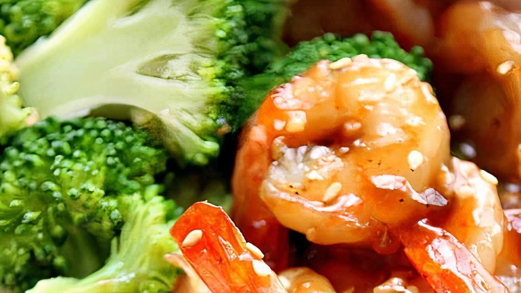 Teriyaki Shrimp · Grilled baby shrimp with teriyaki sauce.