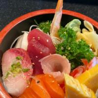 Chirashi · assorted sashimi over sushi rice