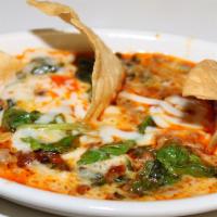 Smoked Cheese · With Mexican chorizo and spinach.