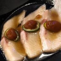 Yellowtail Jalapeño · Raw. Sliced yellowtail, jalapeño with chef sauce.

Consuming raw or undercooked meats, poult...