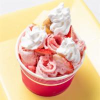 Sweet New Yorker · Vanilla flavored Ice Cream + Fresh Strawberries , Graham Crackers & a piece Cheesecake Mixed...