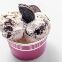 Cookie Monster · Vanilla flavored Ice Cream + Oreo & Chocolate Chip Cookies Mixed in + Whipped Cream & Oreo C...